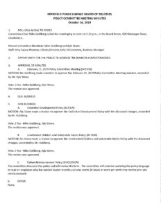 2019 10 16 Signed Minutes POLICY COMMITTEE pdf