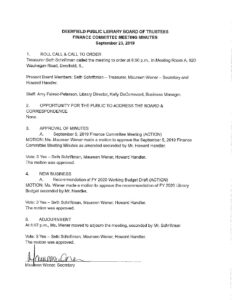 2019 9 23 Finance Committee Minutes pdf