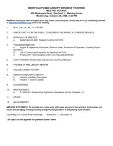 2021 10 20 Board Agenda Meeting pdf