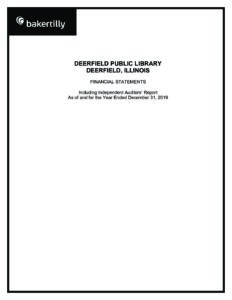 Deerfield Public Library Audit 2019 pdf