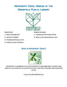 Excel Basics pdf
