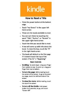Kindle instructions pdf