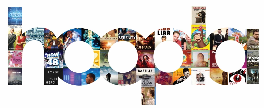 Hoopla logo, streaming ebooks audiobooks music and video