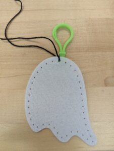 tie on end of string